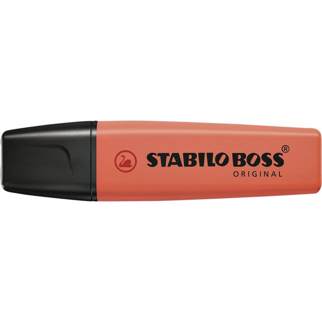Stabilo - Surligneur BOSS Original 70/140 rouge corail doux pastel | 10 pièces