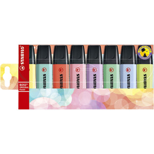 Stabilo -  BOSS ORIGINAL tel, markeerstift, etui met 8 kleuren