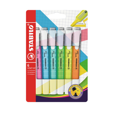 STABILO - Surligneur Swing cool 275/6 assorti étui de 6 pièces