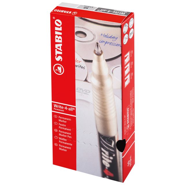 Stabilo - Feutre Write-4-All 146/46 moyen noir