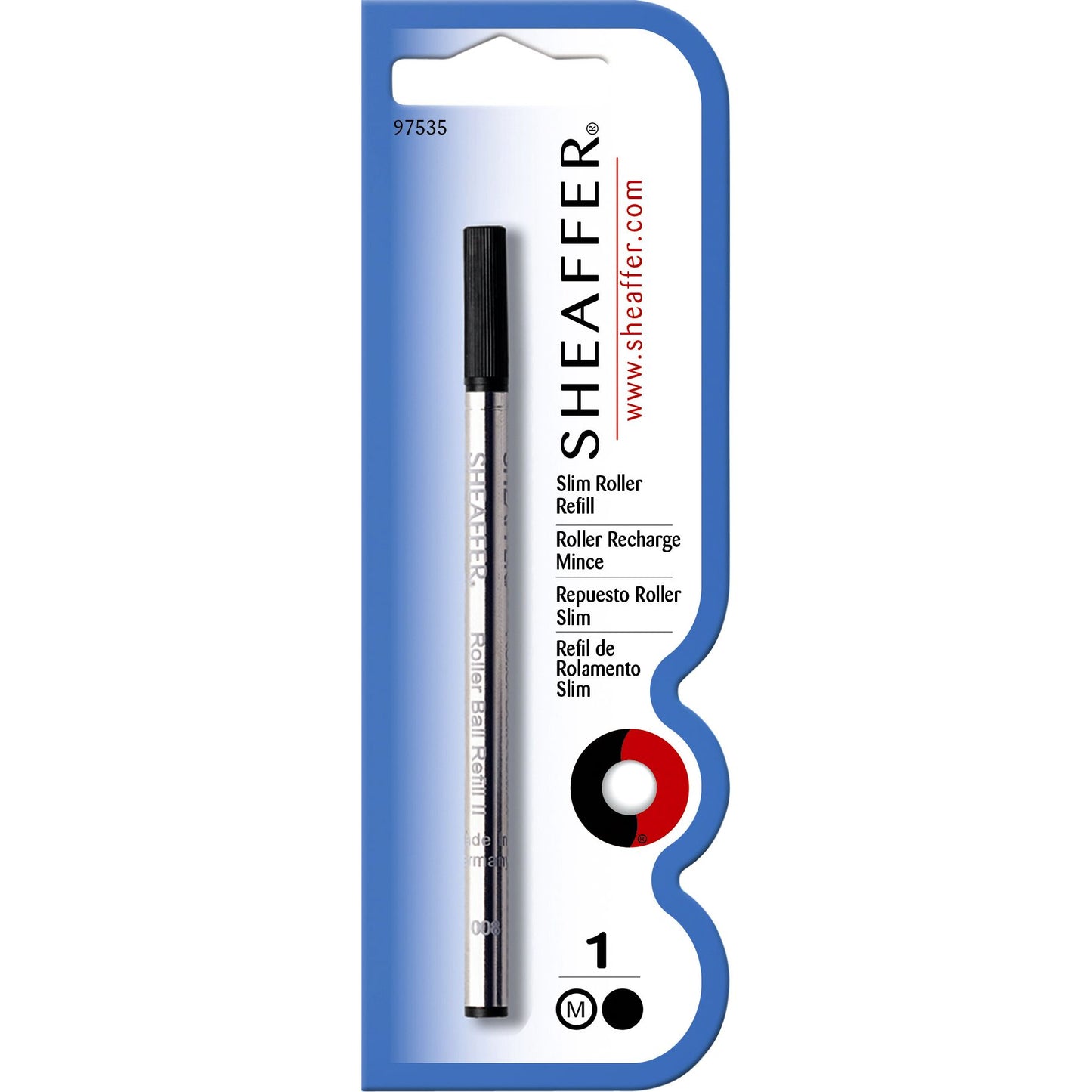 Sheaffer -  Rollerpenvulling slim m zwart | 6 stuks