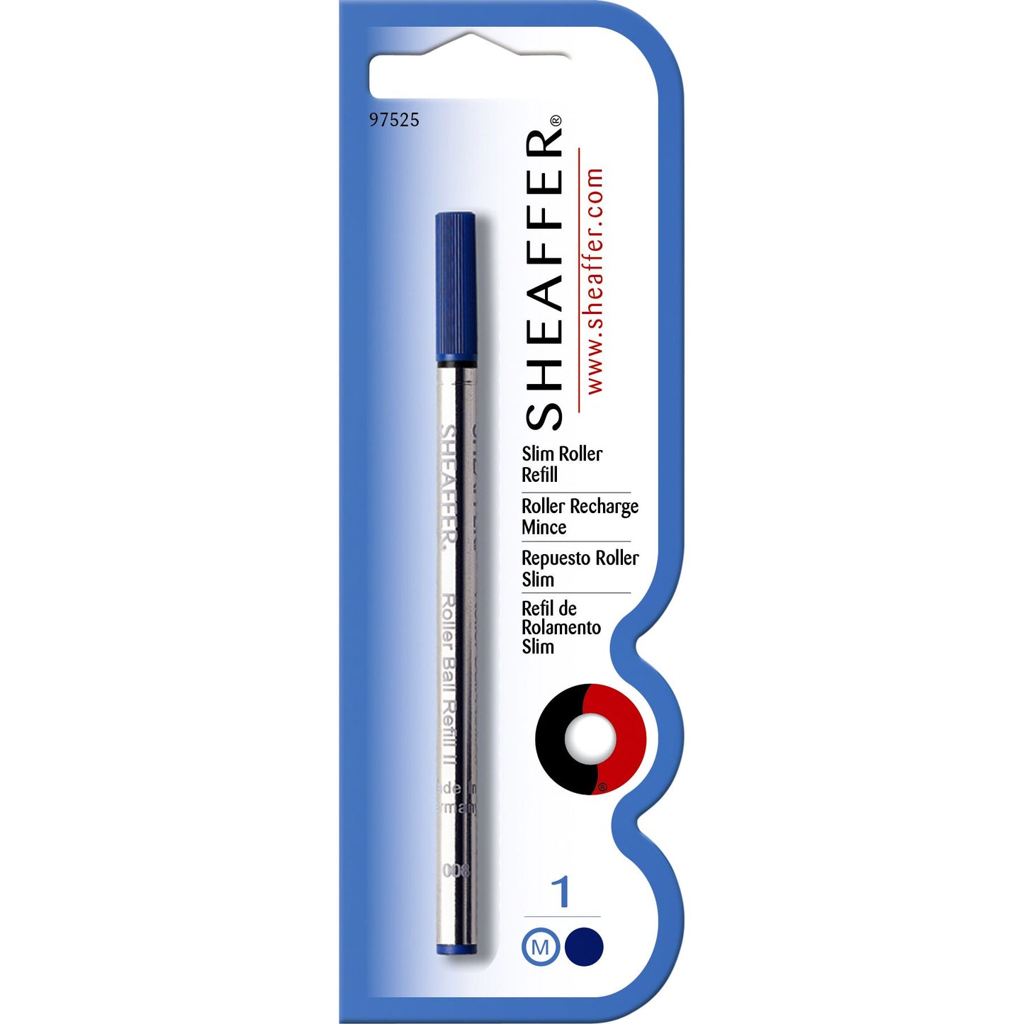 Sheaffer - Recharge pour stylo roller slim m bleu | 6 pièces