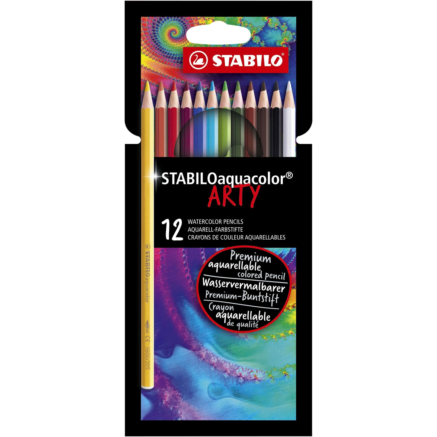 Stabilo -  Kleurpotloden 1624 aquacolor Arty assorti etui à 12 stuks