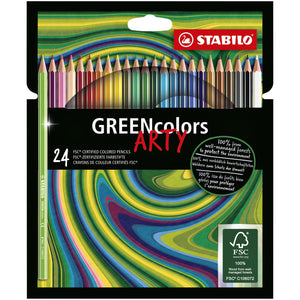 Stabilo -  GREENcolors, FSC gecertificeerd kleurpotlood, etui met 24 kleuren