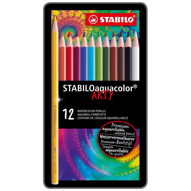 Stabilo -  Kleurpotlood 1612 aquacolor blik 12st ass | 5 stuks