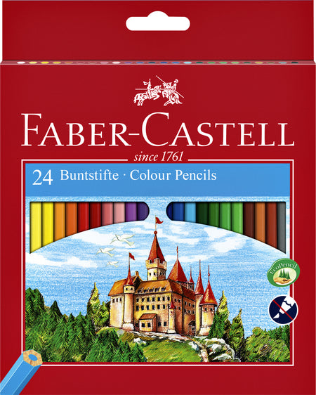 Faber Castell - Crayons de couleur Faber-Castell assortiment de 24 pièces