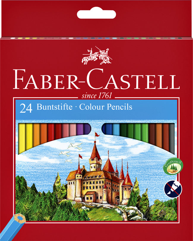 Faber Castell - Crayons de couleur Faber-Castell assortiment de 24 pièces
