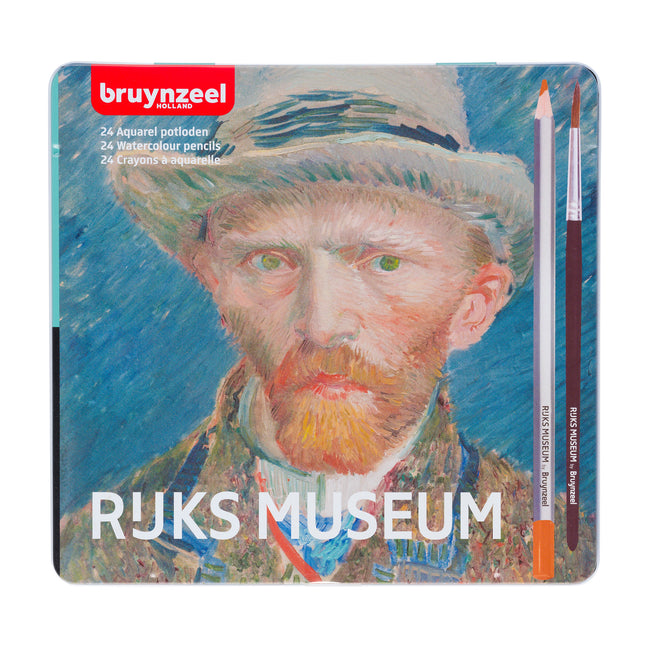 Bruynzeel - Crayons de couleur aquarelle Van Gogh boîte de 24 pièces assorties | 6 pièces