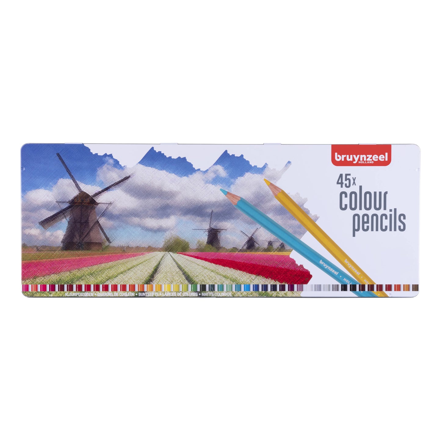 Bruynzeel - Crayons de couleur Hollande boîte de 45 pièces assorties | 4 pièces
