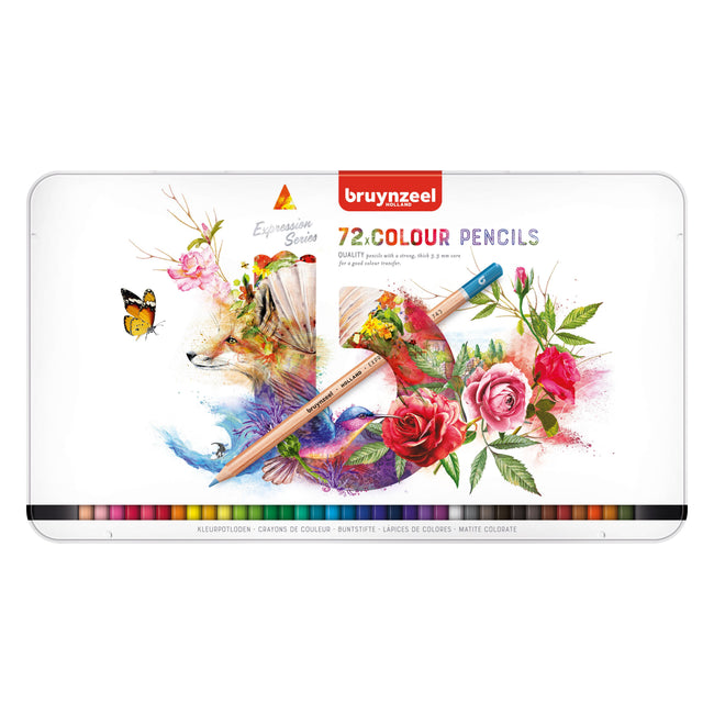 Bruynzeel -  Kleurpotlood  expression blik 72 kleuren | 4 stuks