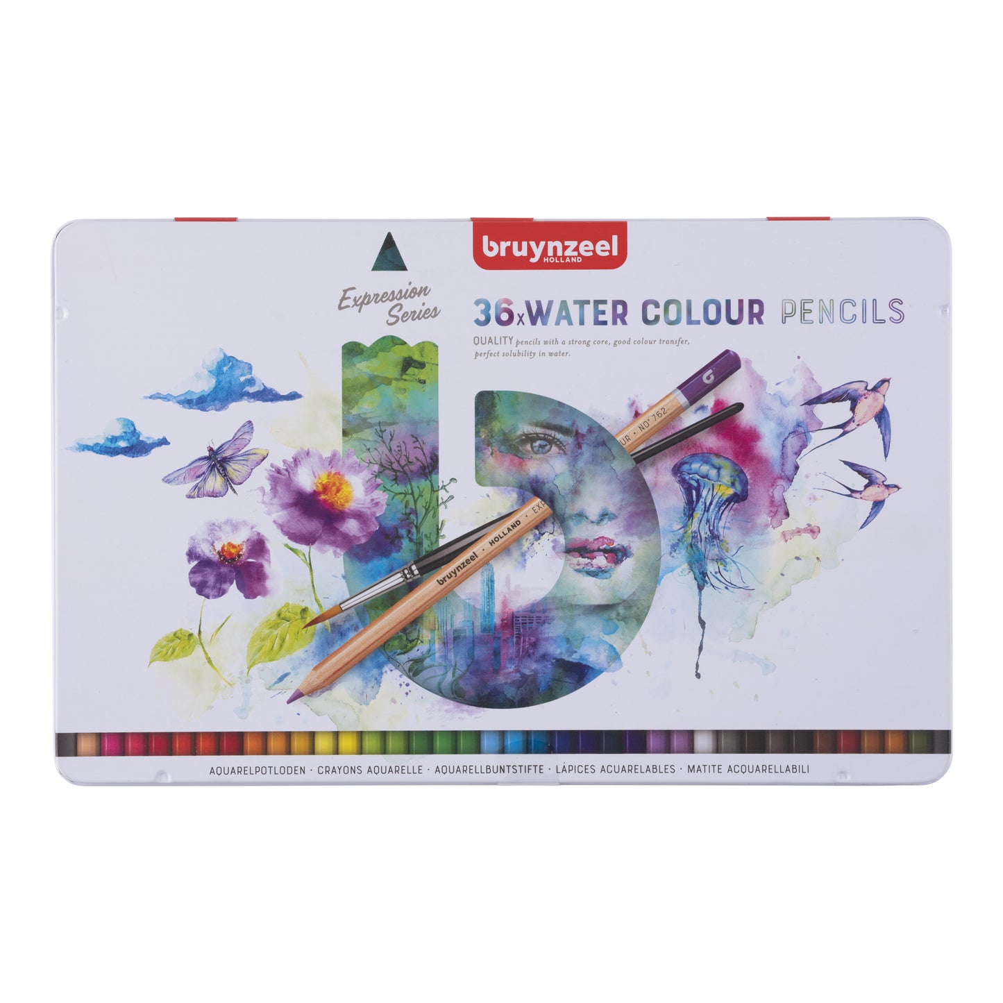 Bruynzeel - Crayon aquarelle sion set de 36 pièces assorties
