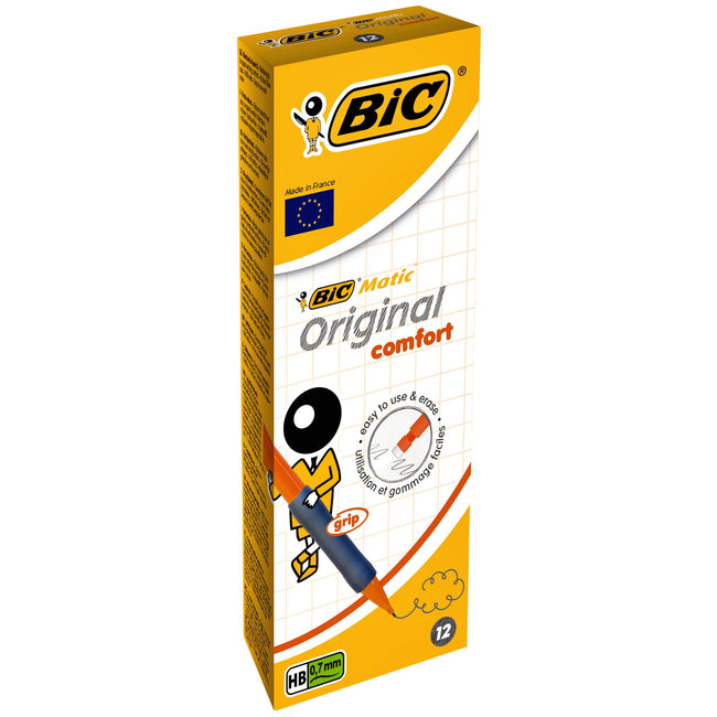 Bic - Porte-mine Matic original confort grip HB 0.7mm | 12 pièces