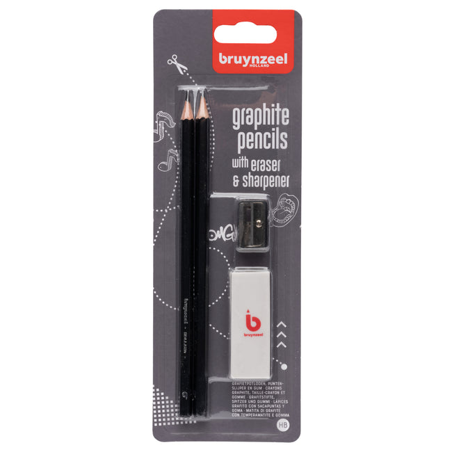 Bruynzeel -  Grafietpotlood  teens hb set 4 delen | 6 stuks