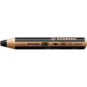 Stabilo -  woody 3 in 1, multitalent kleurpotlood, zwart, per stuk