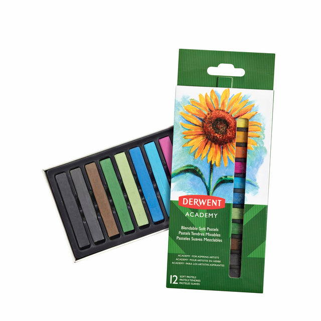 Derwent - Softpastels Academy, Blasen von 12 Teilen in verschiedenen Farben