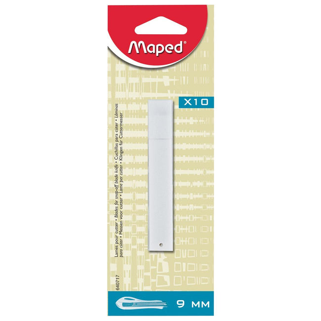 Mapted - lames de remplacement pour les coupeurs, 9 mm, boursoue avec 10 pièces