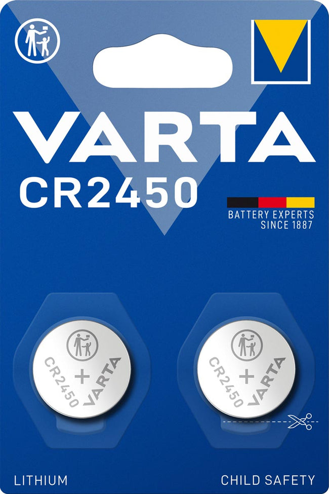 Varta - Pile bouton CR2450 lithium blister de 2 pièces