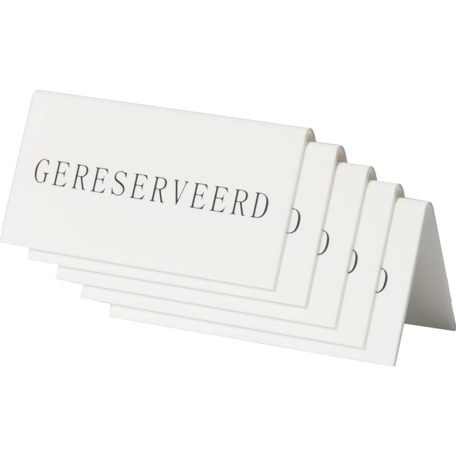 Securit - panneau de table 'Réservé', pack de 5 pièces