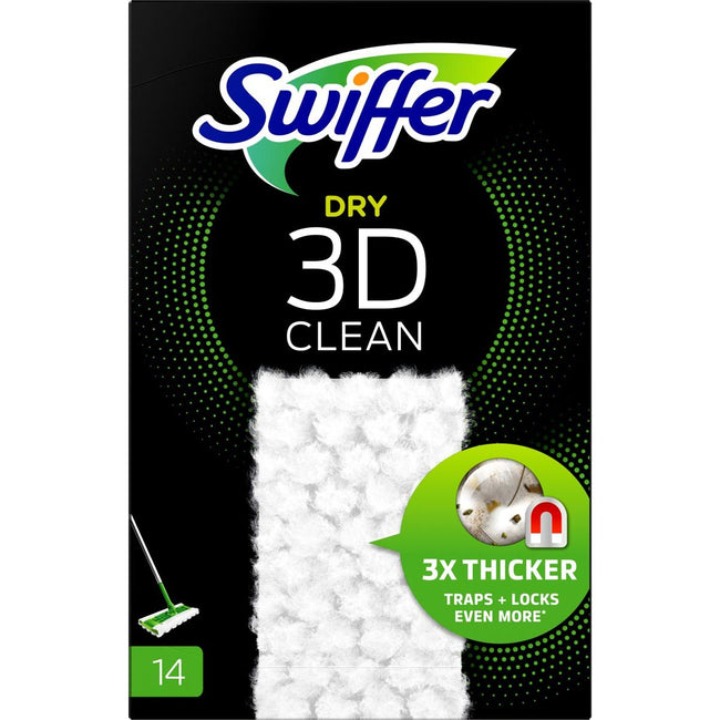 Swiffer -  Dry 3D Clean navulling, pak van 14 stuks