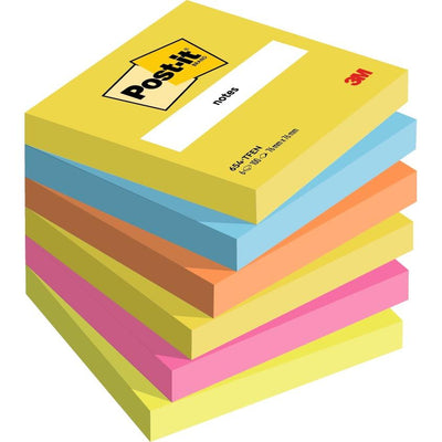 Haftnotizen - Notizblock 654 76x76mm Energetic Colors 6 Stück