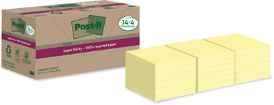 Post-it Super Sticky - Bloc-notes 654 RSS12CY 76x76mm jaune 14+4 offert