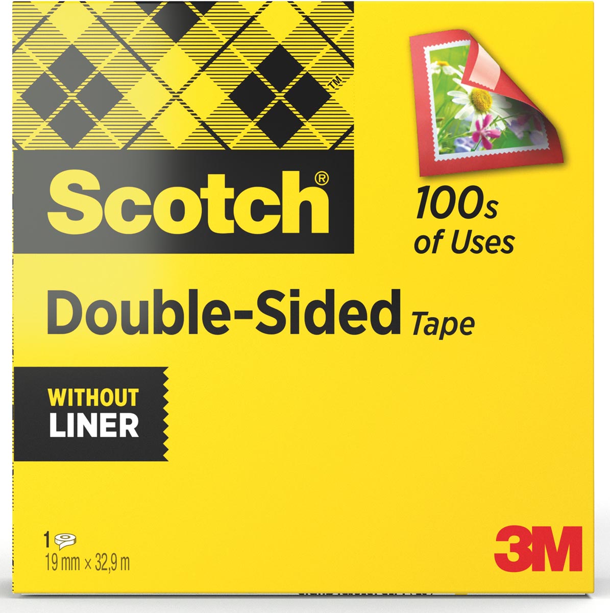 Scotch - ruban adhésif à double face ft 19 mm x 33 m