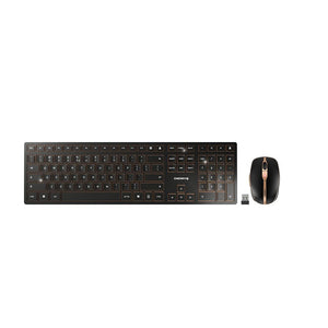 CHERRY -   DW 9000 SLIM toetsenbord Inclusief muis Universeel RF-draadloos + Bluetooth QWERTY Amerikaans Engels Zwart
