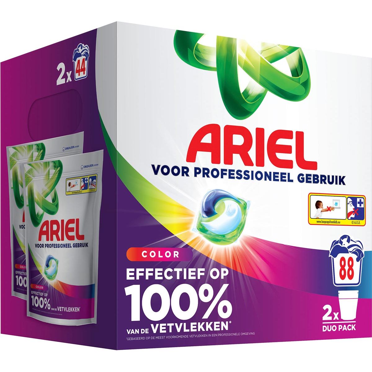 Ariel -  Professional Formula All-in-1 Colour Protect wascapsules, pak van 44 stuks