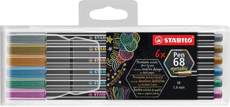 STABILO - Feutre 68/6 m cul métallique 6 pcs