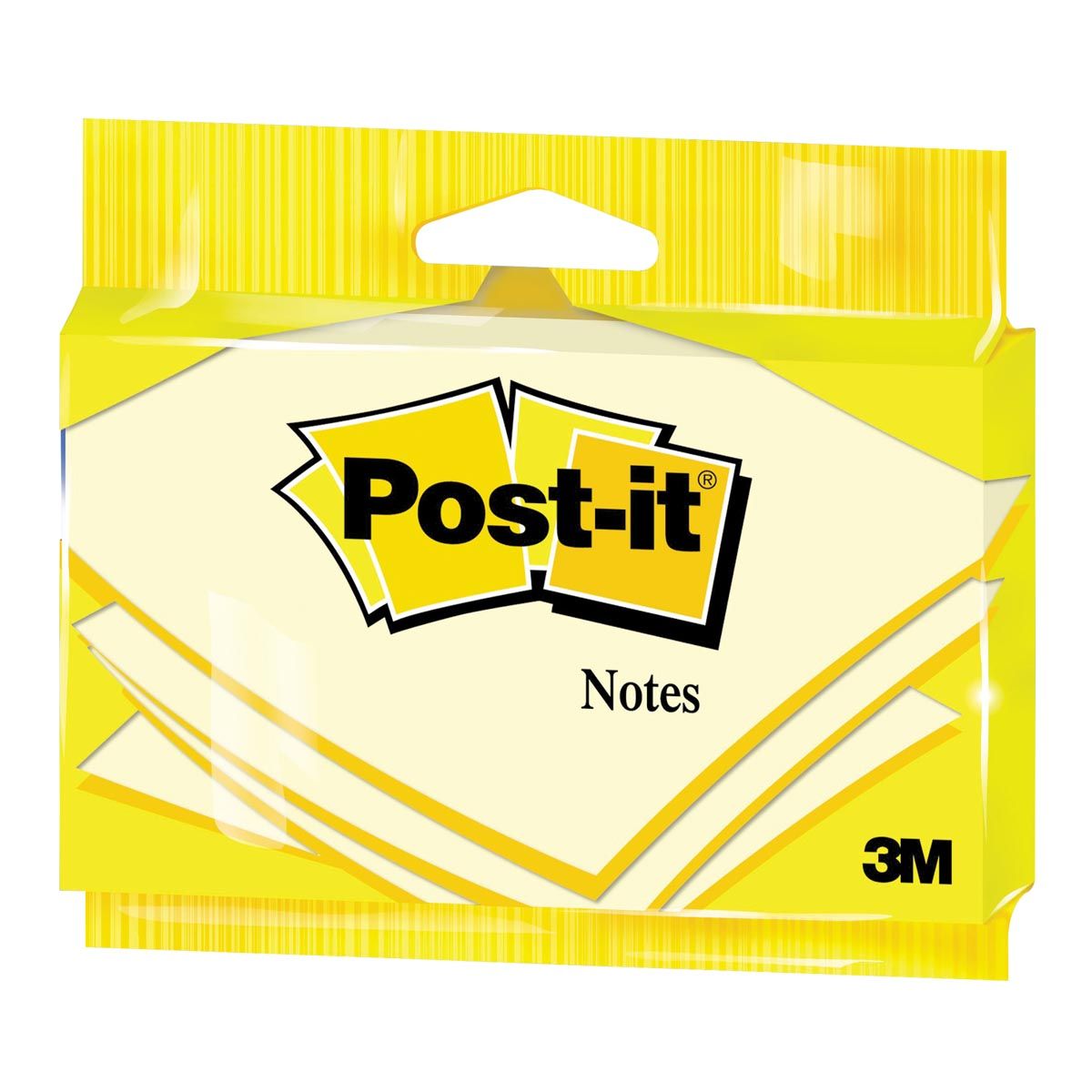 Post-it -  Notes, 100 vel, ft 76 x 127 mm, geel, op blister
