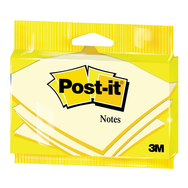 Post-it - Notes, 100 feuilles, pi 76 x 127 mm, jaune, sous blister