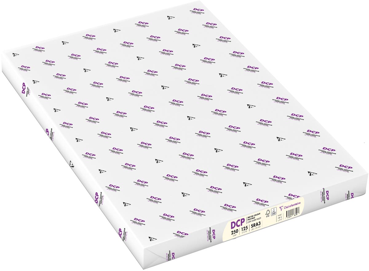 Clairefontaine -  DCP presentatiepapier SRA3, 250 g, ivoor, pak van 125 vel