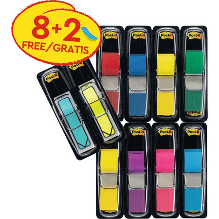 Post-it index -  , pak van 10 stuks (8 + 2 GRATIS)