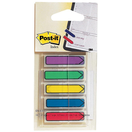 Post-it index -  Index pijltjes, blister met 5 kleuren, 24 blaadjes per kleur