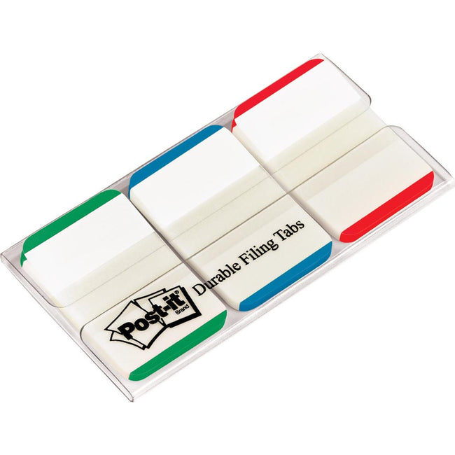 Post-it - Index Strong, pi 25,4 x 38 mm, blanc avec bord coloré, 3 couleurs, 22 onglets par couleur