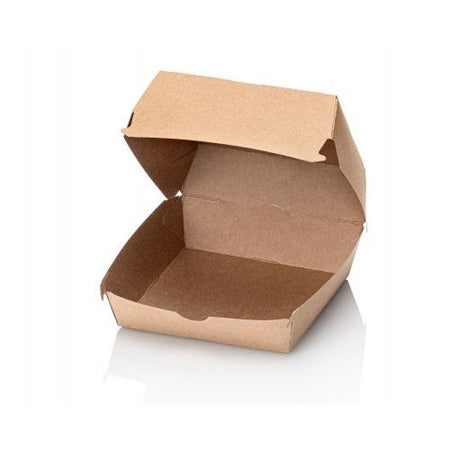 Boîte à hamburger Kraft Large 120x120x100mm 100 pièces