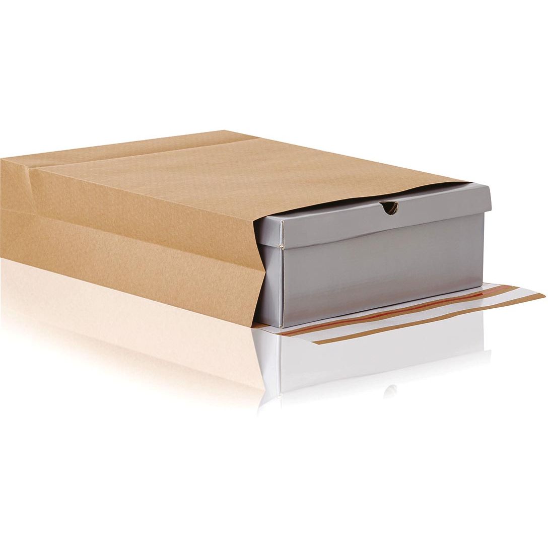 E-green -   enveloppen met blokbodem, ft 350 x 450 x 80 + 100 mm, doos van 200 stuks