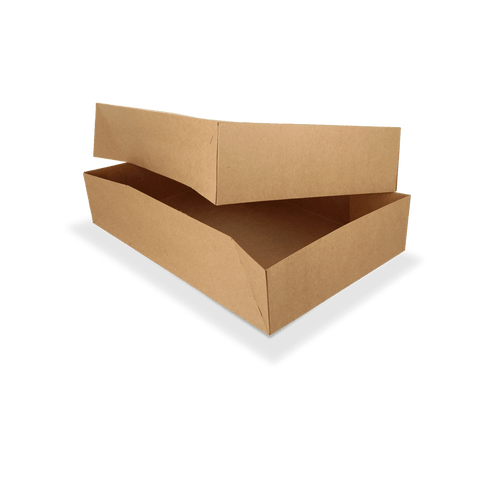 Klika - Catering Boxes Kraft Klein mit Fenster 36x25x8cm Bio | 50 Stück