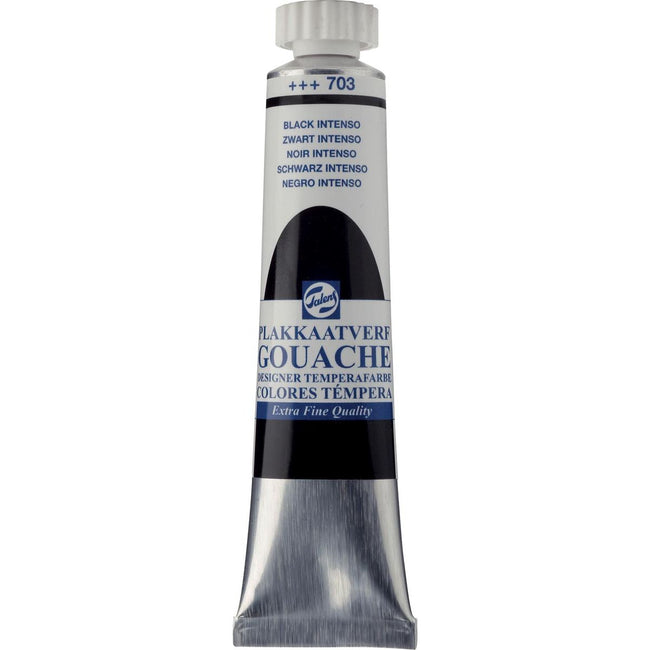 Talens - Gouache Extra Fine, 20 ml Tube, schwarz intensiv