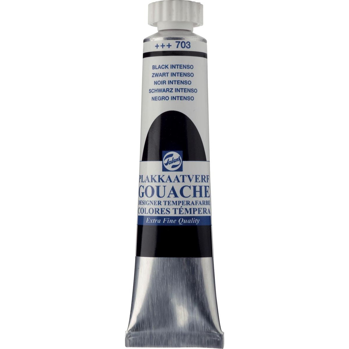 Talens -  plakkaatverf Extra Fijn tube van 20 ml, zwart intenso