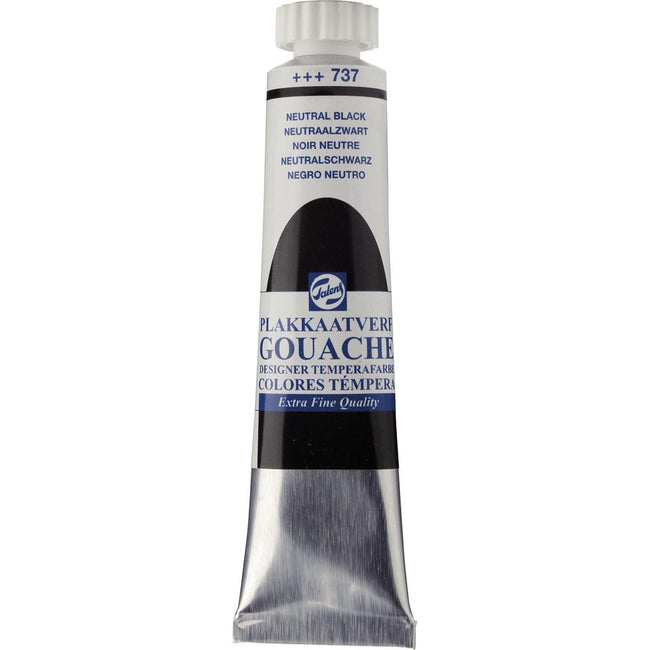 Talens - Gouache Extra Fine Tube mit 20 ml, neutrales Schwarz