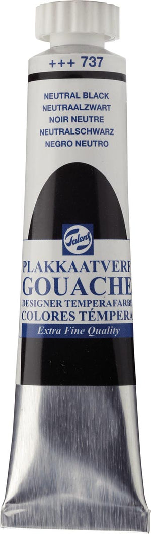 Talens - Gouache Extra Fine Tube mit 20 ml, neutrales Schwarz