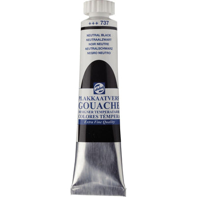 Talens - gouache Extra Fine tube de 20 ml, noir neutre