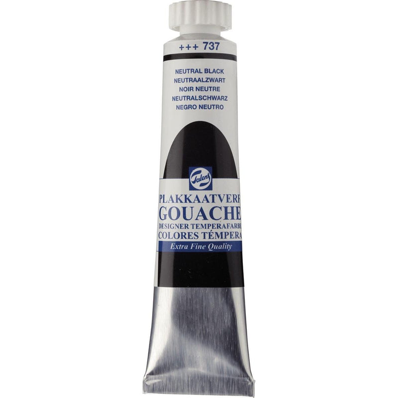 Talens - gouache Extra Fine tube de 20 ml, noir neutre