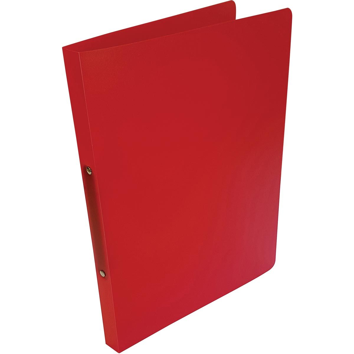 Alpha - classeur à anneaux, pour pieds A4, en PP, 2 anneaux de 16 mm, rouge transparent