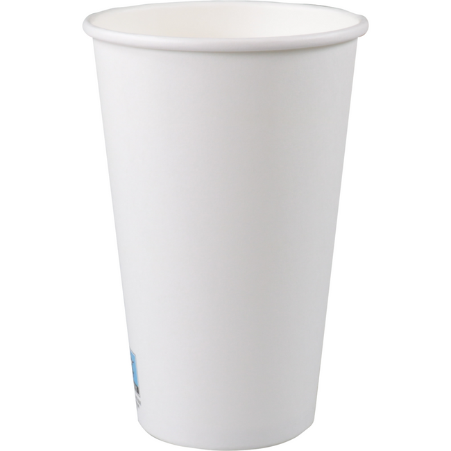 Klika - Kaffeetasse | Karton + PE | 480 ml | 16oz | 135 mm | Weiß | 1000 Stücke