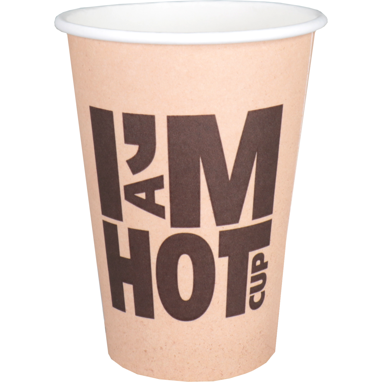 Dépa - | Tasse à café | Je suis une tasse CHAUDE | Carton + PE | 180 ml | 7,5 onces | 93 mm | marron | 2000 pièces
