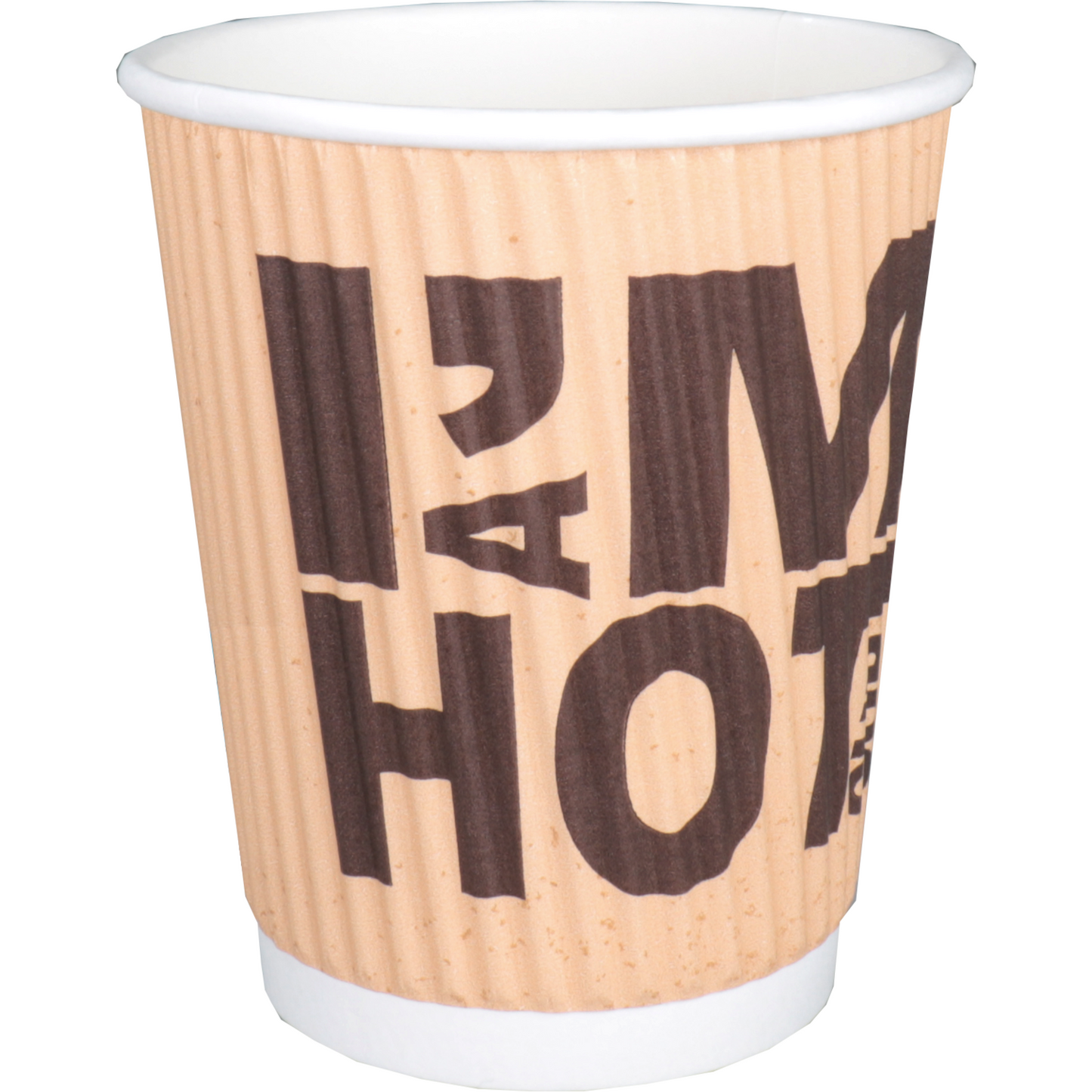 Depa -  | Koffiebeker | I´M a HOT cup | Karton + PE | dubbelwandig | 250ml | 8oz | Ø80mm | bruin | 500 stuks
