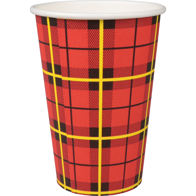Klika -  Koffiebeker | Schotse ruit | Karton + PE | 180ml | 7.5oz | Ø70.3mm | 2500 stuks