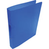 Alpha -   ringmap, voor ft A4, uit PP, 2 ringen van 25 mm, transparant blauw